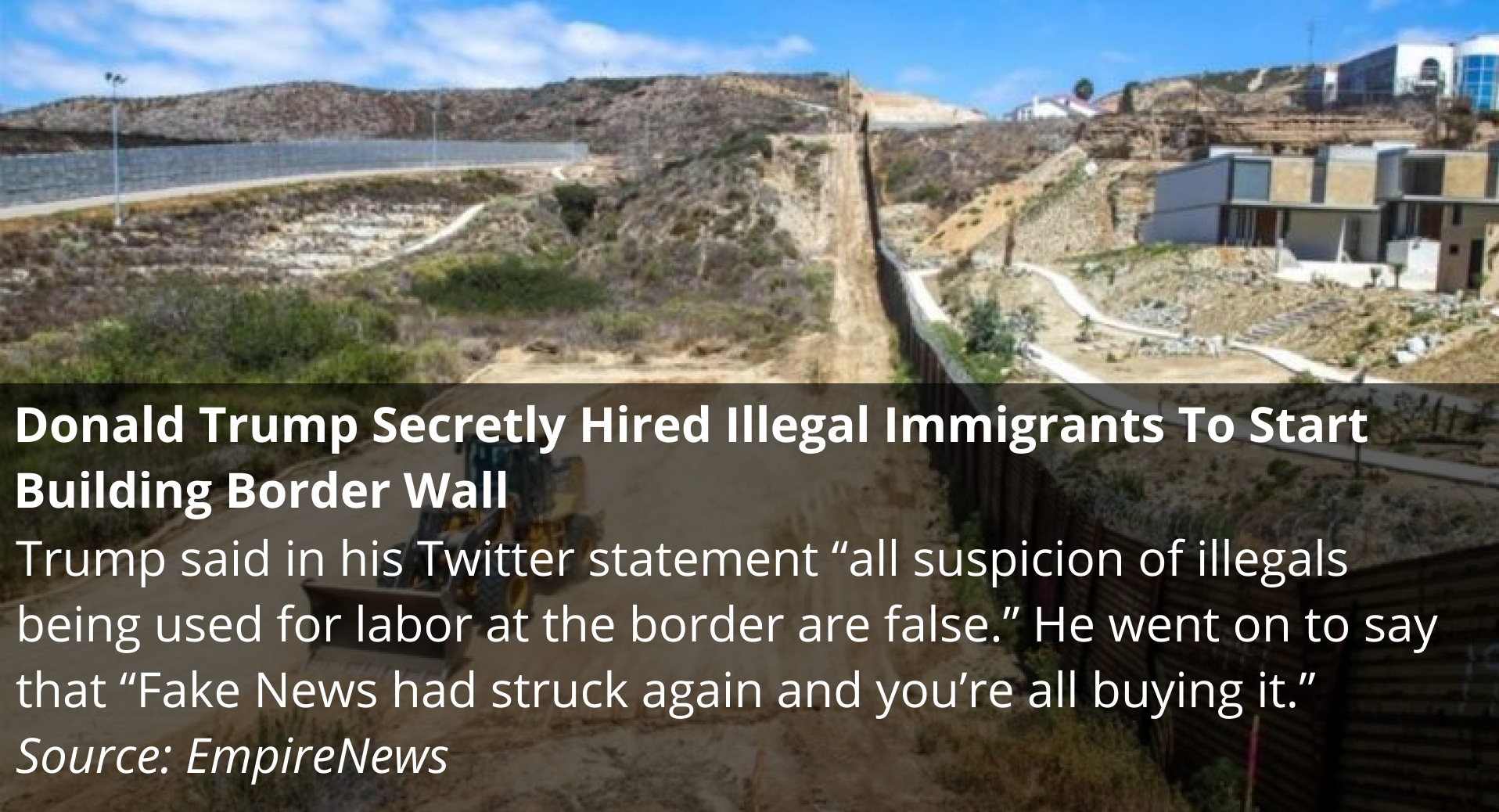 Trump hires illegal immigrants